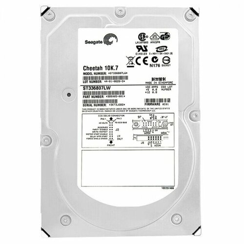 Жесткий диск Seagate ST336807LW 36,7Gb U320SCSI 3.5 HDD жесткий диск seagate 9t3016 36 7gb u320scsi 3 5 hdd