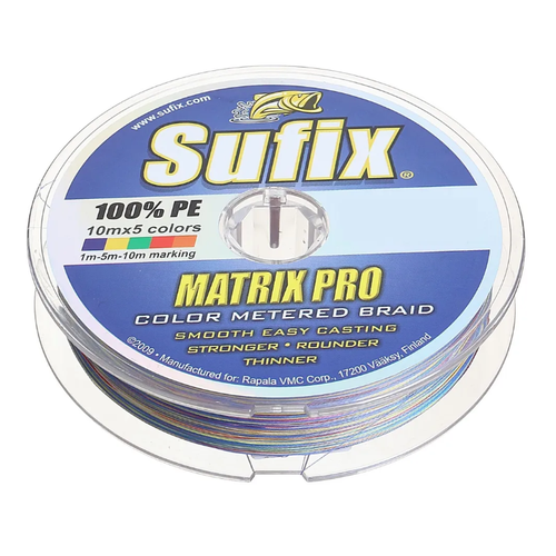 Леска плетеная SUFIX Matrix Pro разноцветная 100 м 0.40 мм 45 кг SMP40M100X6RU