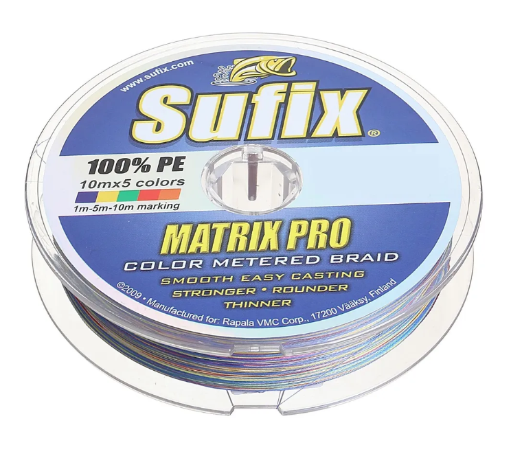 Леска плетеная SUFIX Matrix Pro разноцветная 100 м 0.18 мм 13,5 кг DS1CB0198uDA9P