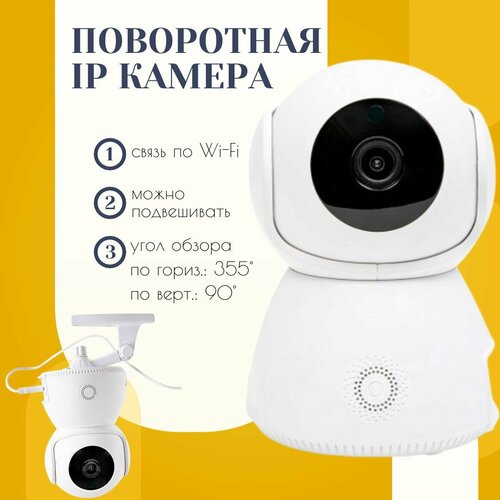 Поворотная WI-Fi IP камера видеонаблюдения с углом обзора 35590 градусов Подвесная видеоняня 1920х1080p 255900₽