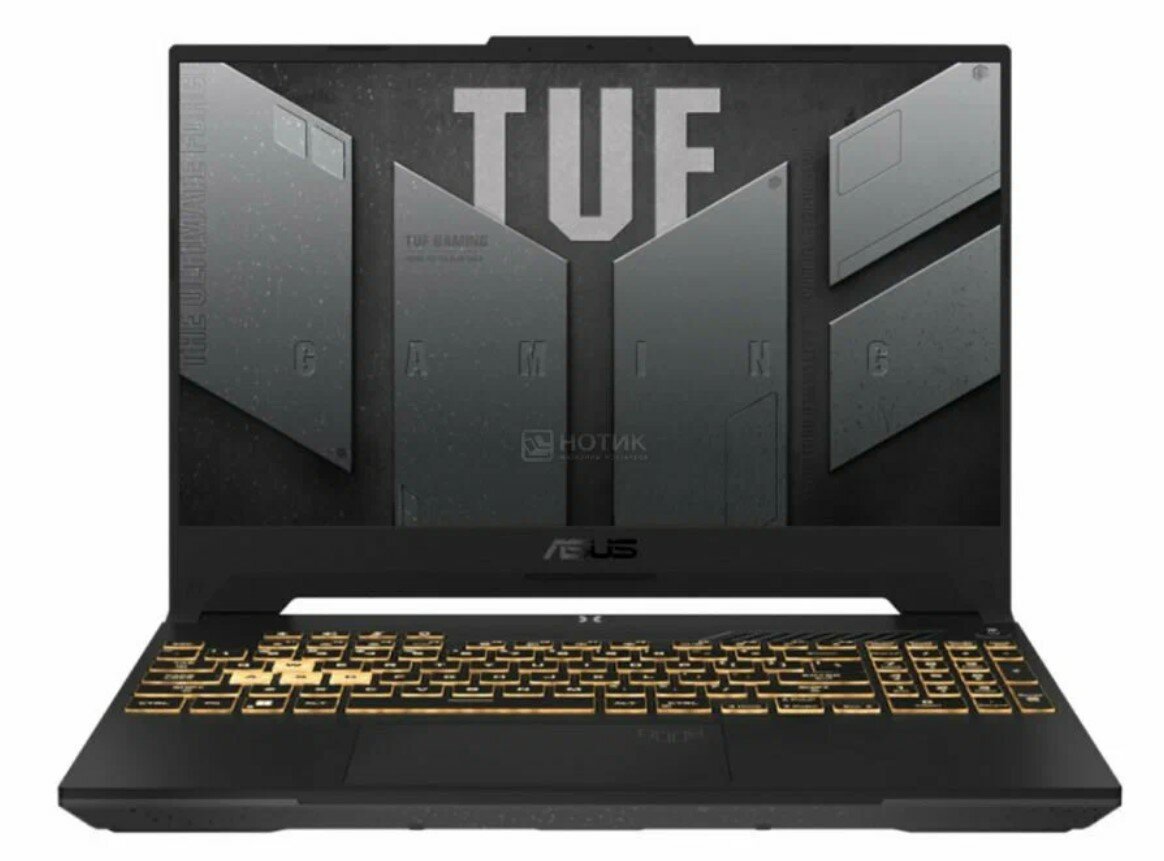 Ноутбук ASUS TUF Gaming F15 FX507ZC4-HN009 <90NR0GW1-M000P0> (Intel Core i5 12500H, 16 ГБ, 512 Гб SSD, GeForce® RTX 3050 (128 бит), WiFi, Bluetooth, noOS, 15.6")