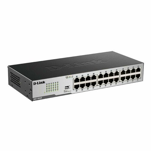 Коммутатор D-Link DGS-1024D/I2A, L2 Unmanaged Switch with 24 10/100/1000Base-T ports.16K Mac address, Auto-sensing, 802.3x Flow Control, Auto MDI/MDI-X for each port, 802.1p QoS, D-Link Green technology, Metal c (DGS-1024D/I2A) l2 managed switch with 48 10 100 1000base t ports and 4 10gbase x sfp ports 16k mac address 802 3x flow control 4k of 802 1q vlan vlan trun