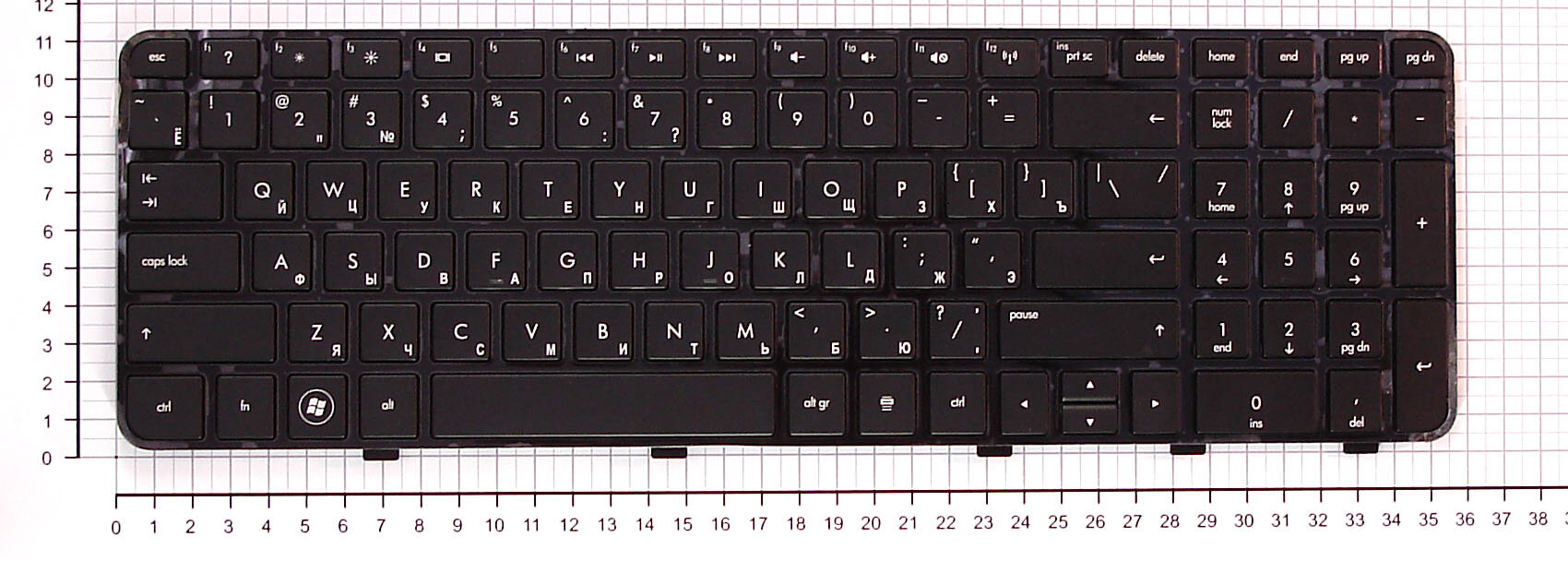 Клавиатура для ноутбука HP Pavilion dv6-6000 черная с рамкой
