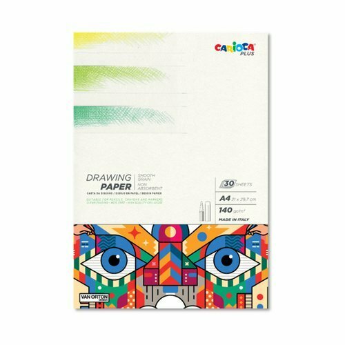 Альбом для рисования карандашами Carioca Plus 140 гм2 A4 30см папка 30л 1400₽