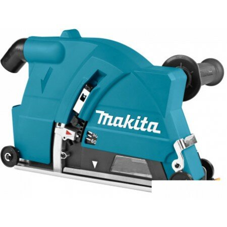 Кожух для штробления с пылеотводом для шлифмашин Makita 230 мм на роликах, - фото №6