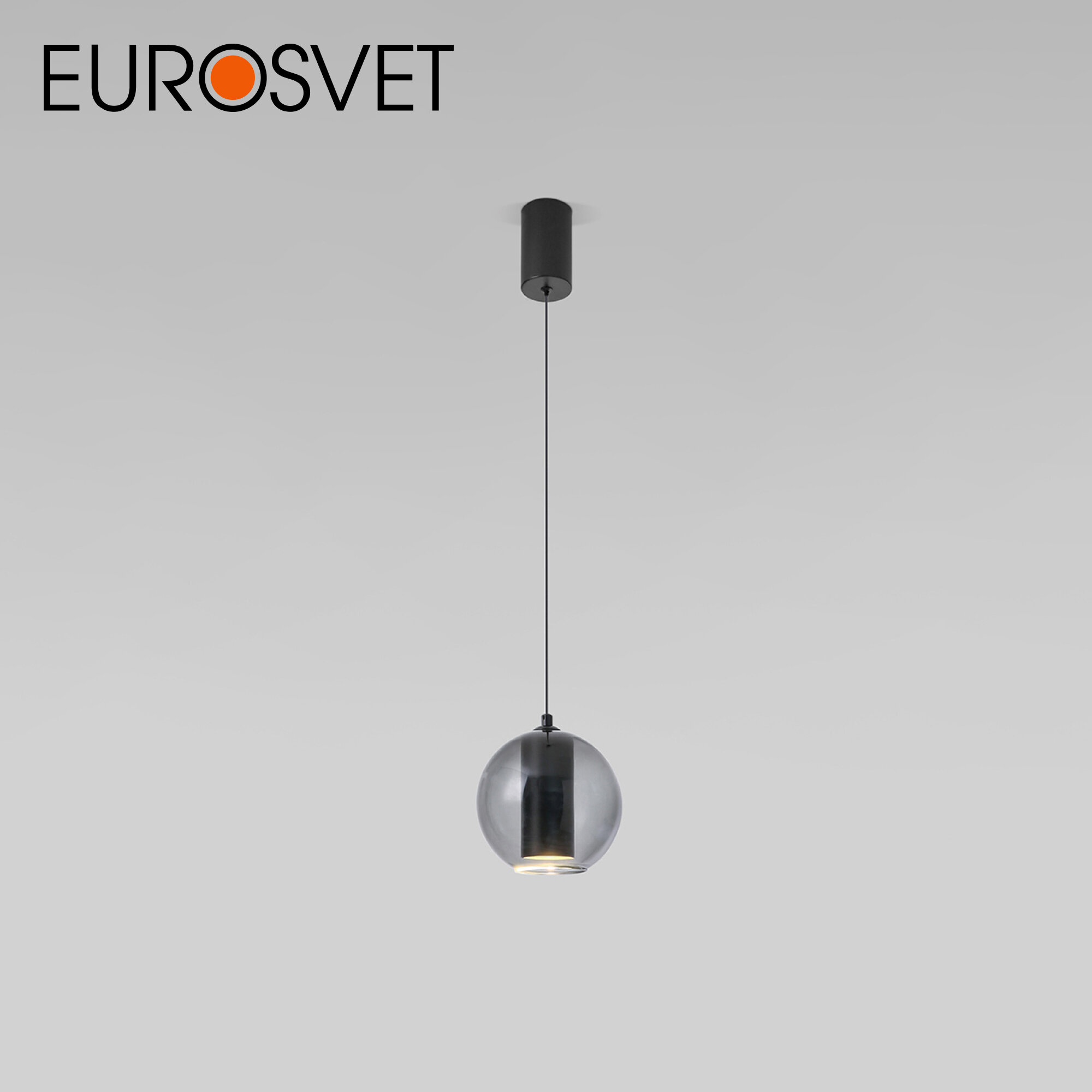 Подвесной светодиодный светильник Eurosvet Cobble 50258/1 LED, 4000 К, дымчатый, IP20