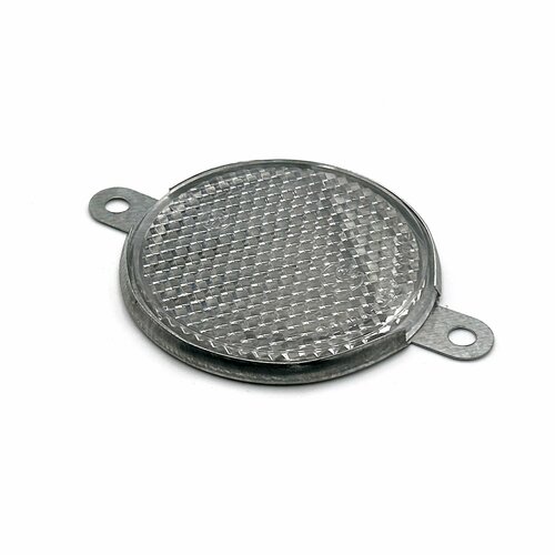 Световозвращатель катафот круглый белый под 2 болта для всех ам и для прицепов - 1шт арт ФП315 270₽