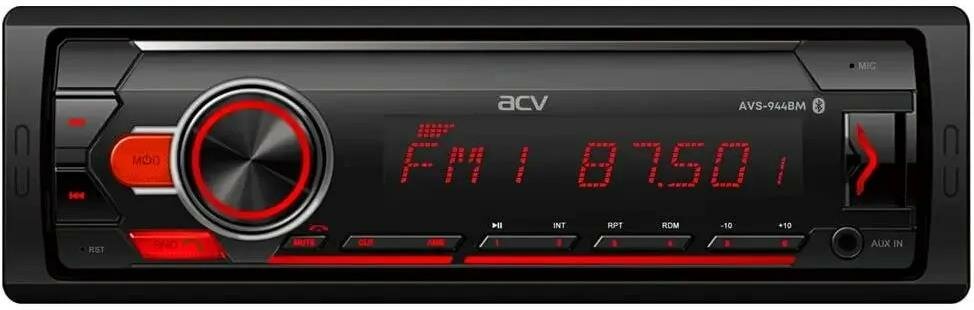 ACV Автомагнитола AVS-944BM 1DIN 4x50Вт v4.0 (38524)