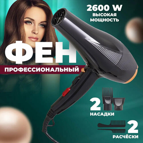 Профессиональный салонный Фен для волос уход за волосами для укладки и сушки волос насадка концентратор с функцией ионизации домашний 2333₽