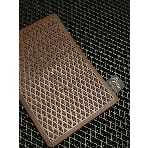 Подпятник полимерный (ТЭП) для автомобильного коврика / коричневый / ромб