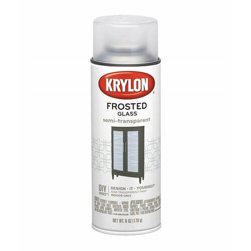 фото Лак krylon frosted glass, с эффектом "замерзшего стекла", матовый, белый 170 гр