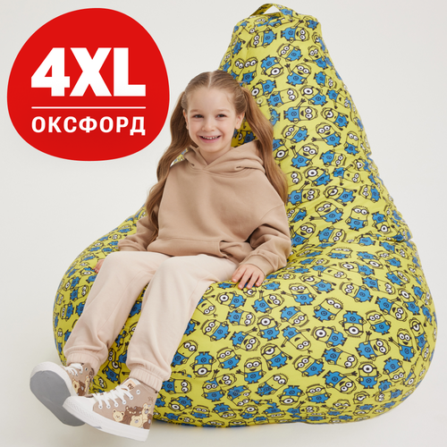 фото Кресло-мешок груша bean joy, размер xxxxl, оксфорд, миньоны