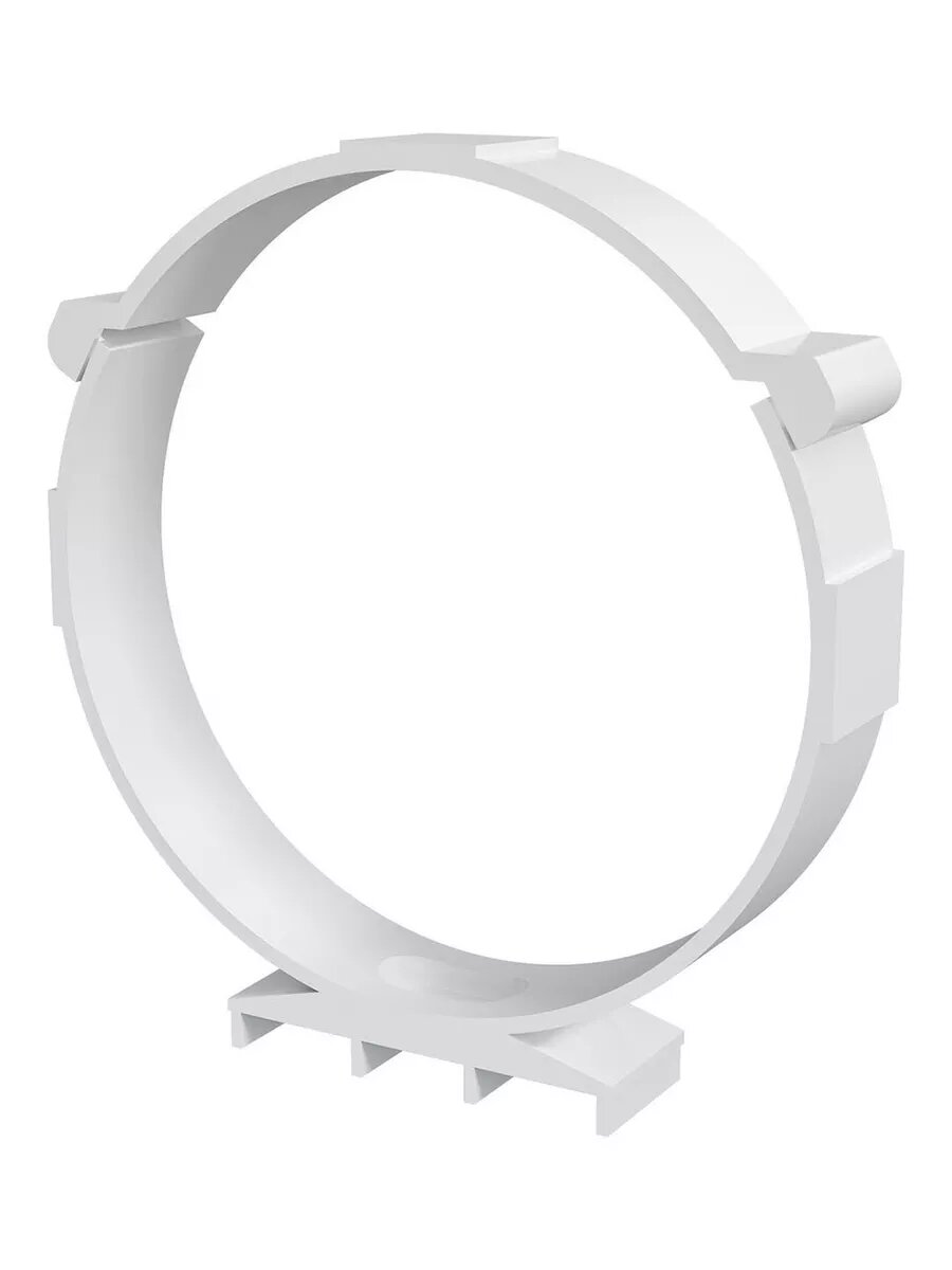 Держатель круглого канала ERA 12,5ДКП, D125 мм, пластик белый — фото 1