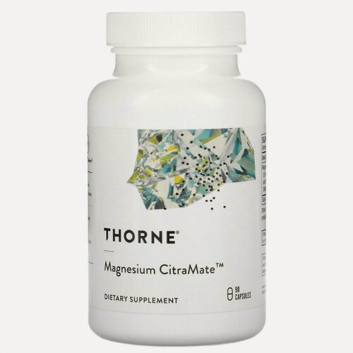 Изображение товара Thorne Research, Цитрат магния, малат магния, Magnesium CitraMate 90 капсул