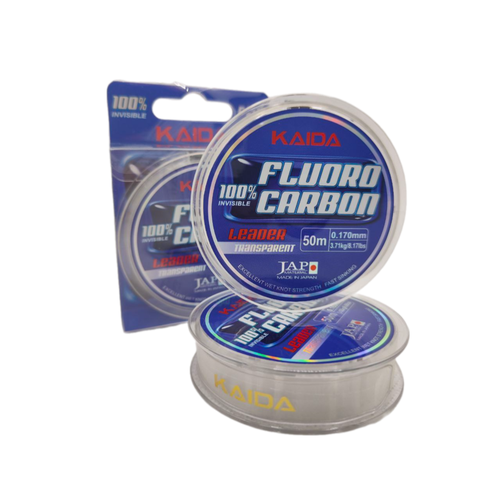 Леска поводковая fluorocarbon каида 50м 0.17мм 3.71 кг