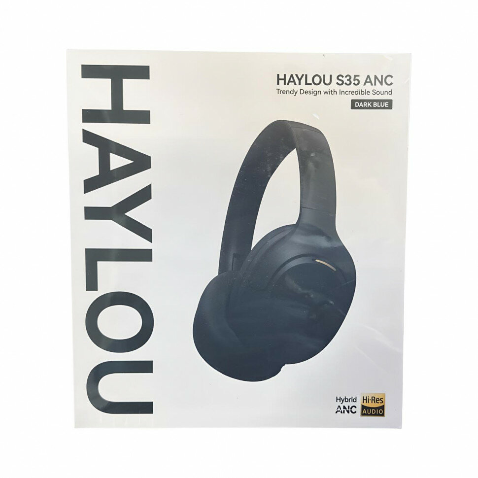 Наушники накладные Xiaomi Haylou S35 ANC, Hi-Res Audio, Dark Blue, тёмно-синие — фото 1