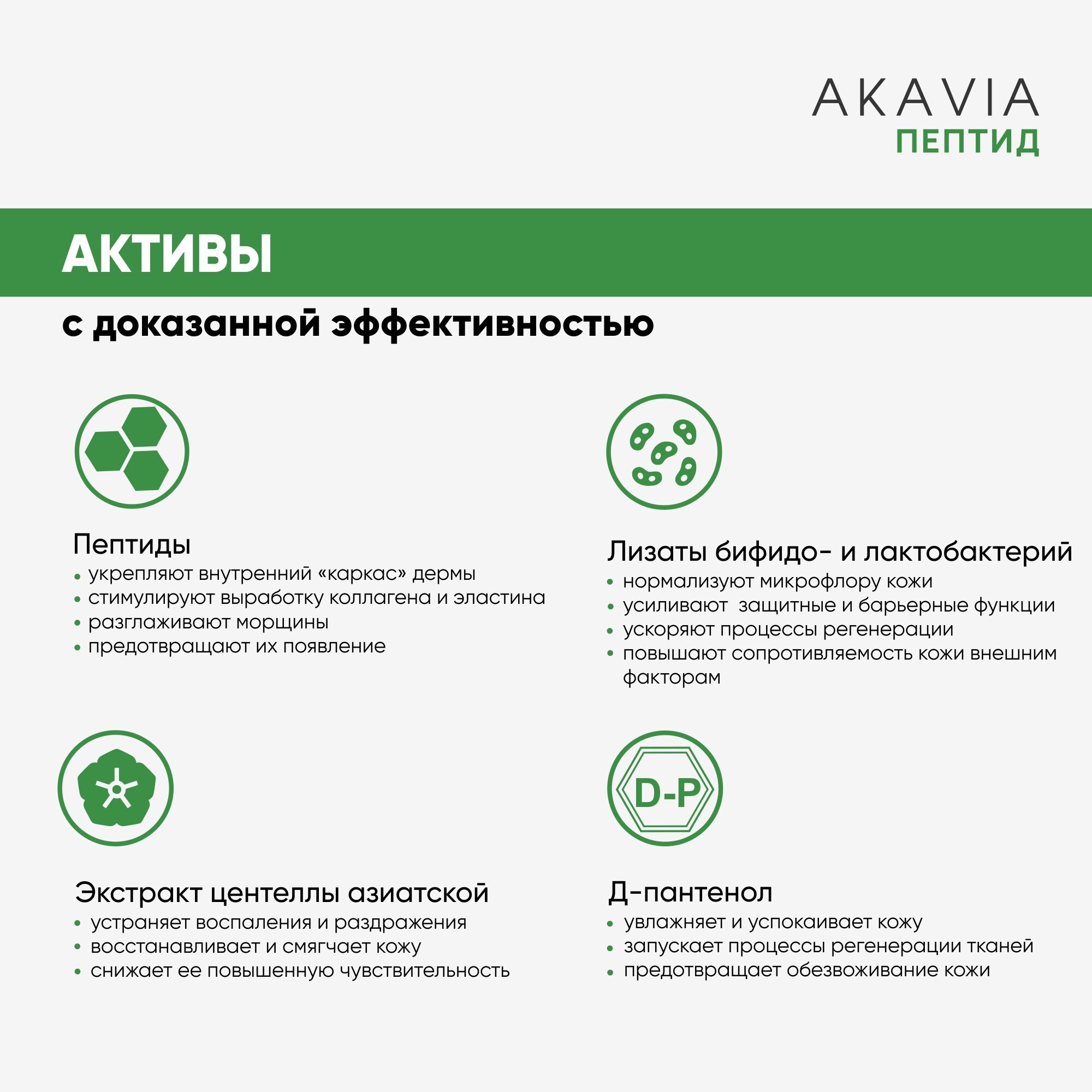 Акавия PEPTID набор из 3-х шт. Маска-плёнка для лица Интенсивное восстановление — фото 1