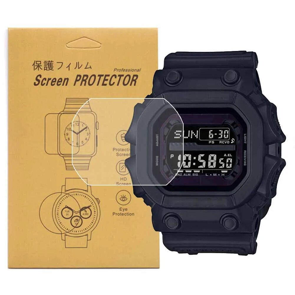 Пленка для GXW-56 GBX-100 AE-1200 F-91 DW5600 B5600 5610 GBD-200 GX56 ТПУ HD прозрачная нано-защитная пленка против царапин, GX56, TPU 4Pcs