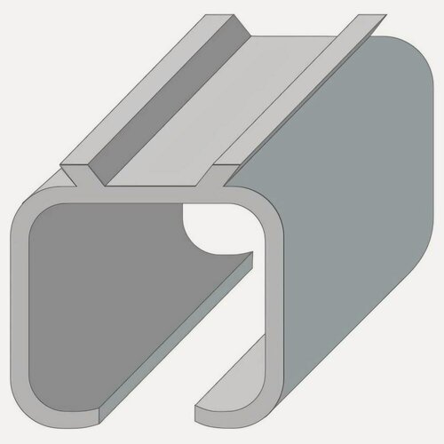 Изображение товара Верхняя направляющая для раздвижных дверей N2 Palladium 3 метра 12056