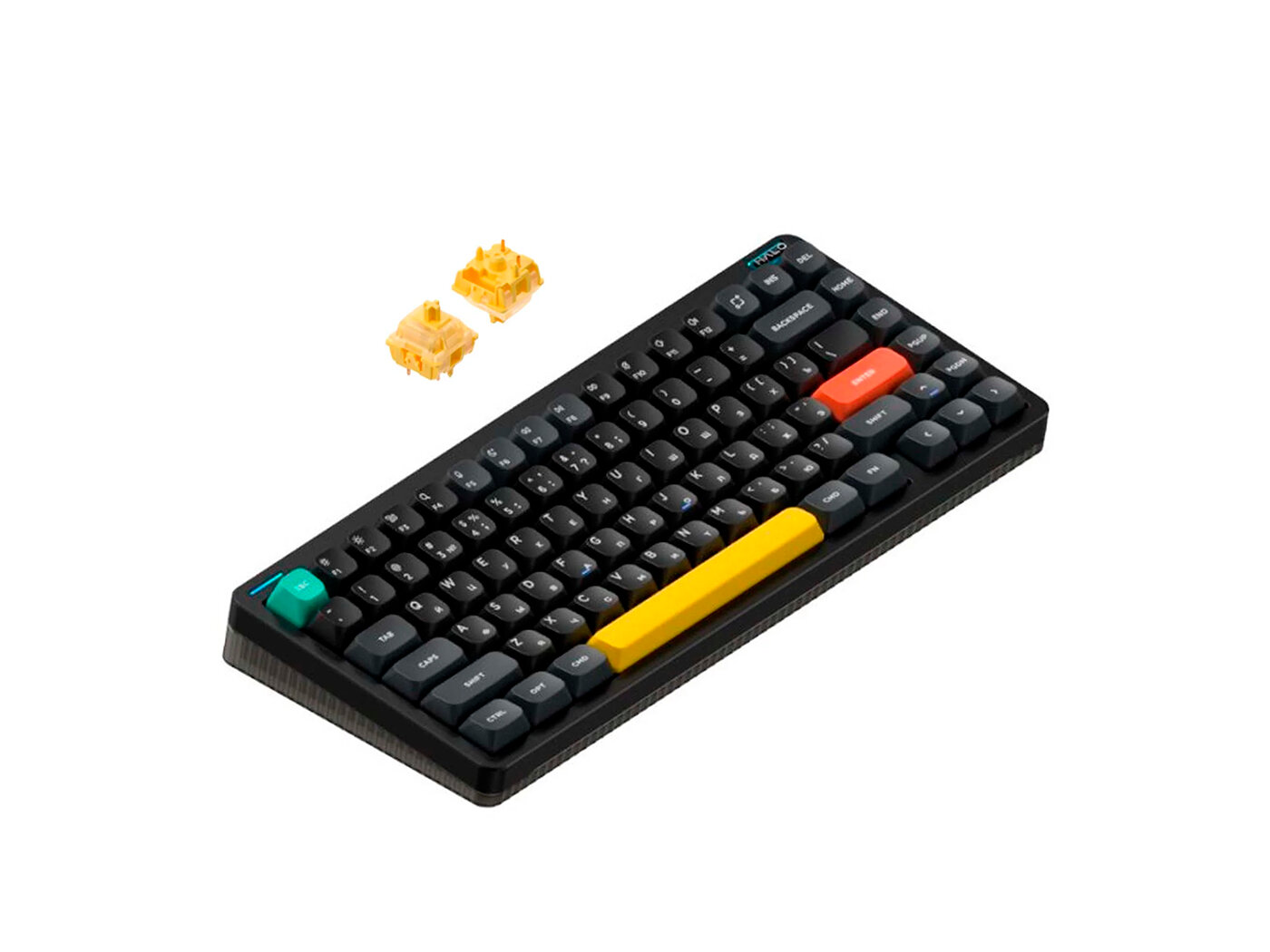 Клавиатура беспроводная механическая Nuphy Halo75 V2, Gateron Limon Switch, Bluetooth, RGB, 4000мАч, Черный Halo75v2-OB-32 - фото №1