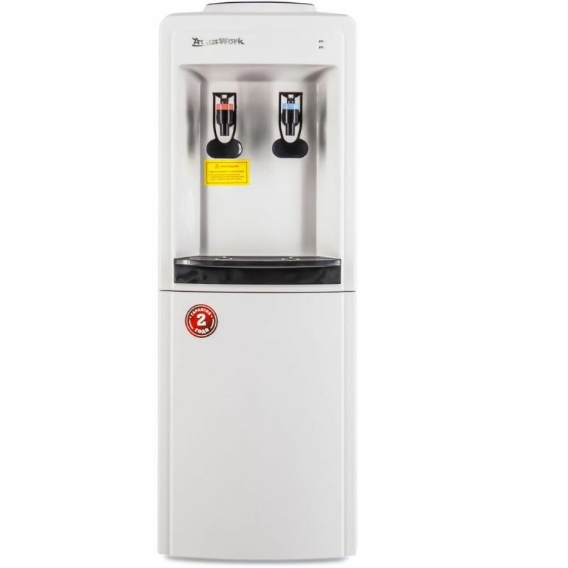 Кулер для воды Aqua Work 0,8 LDR, бело-черный, пластик (27930) — фото 1