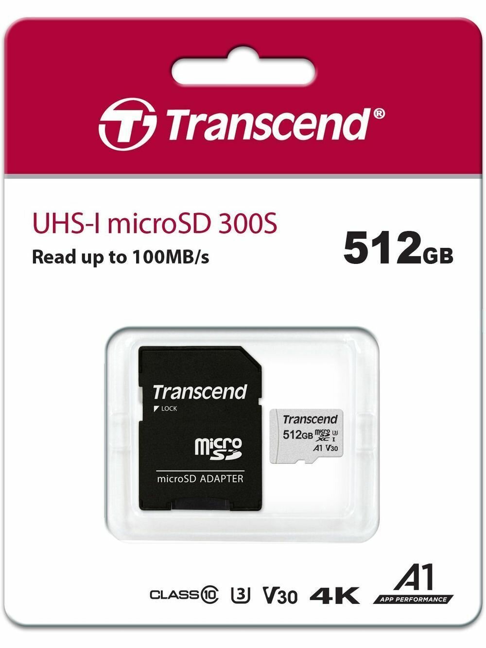Карта памяти TRANSCEND USD300S-A microSD 512GB без адаптера (TS512GUSD300S-A)