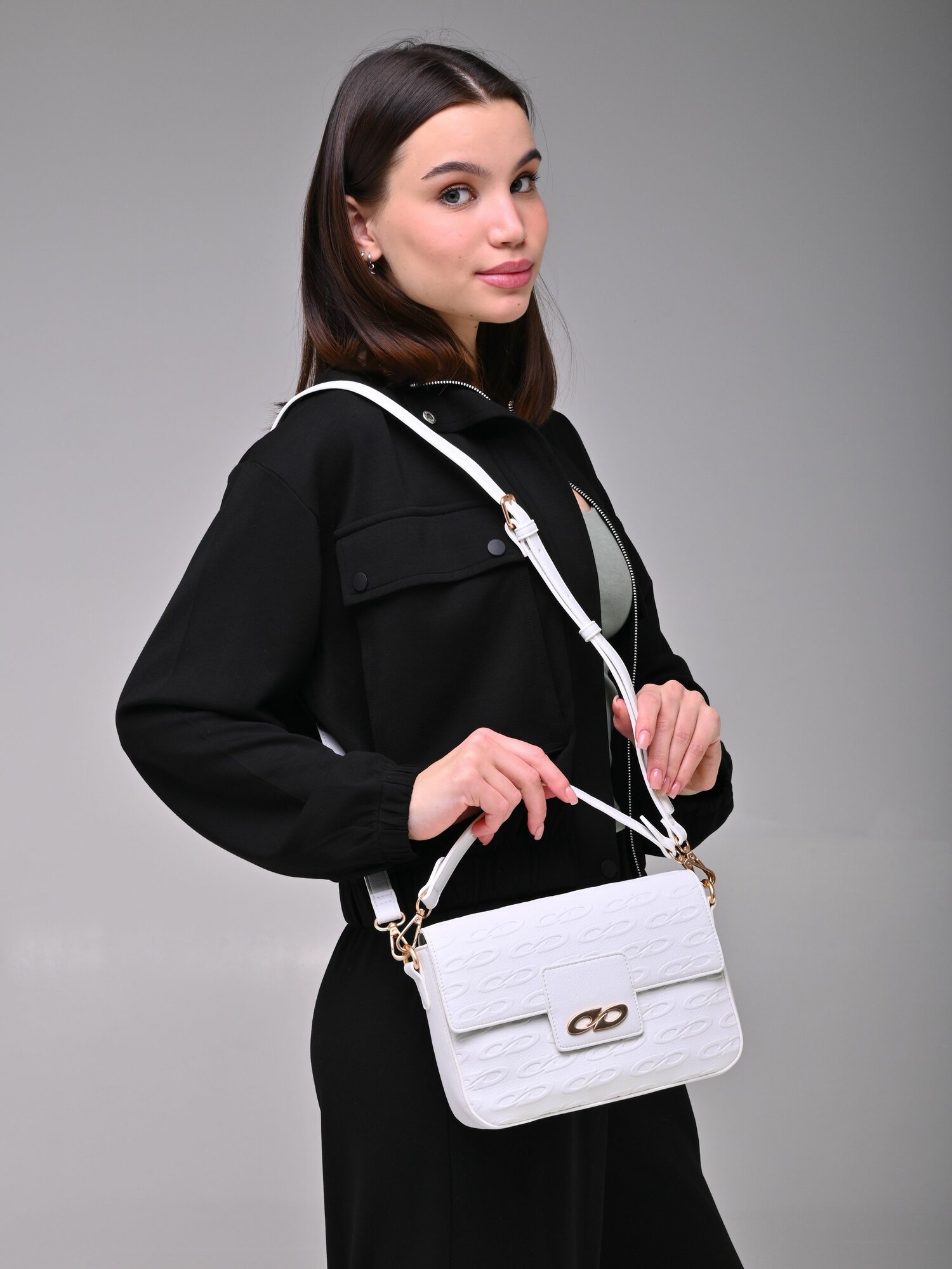 Сумка багет kari, белый — фото 1