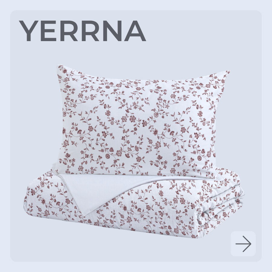 Постельное белье 1 5 спальное с простыней, YERRNA, поплин из 100% хлопка