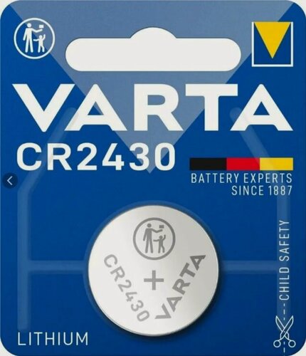 Изображение товара Батарейка VARTA Lithium CR2430, 1 штука (1 штука в блистере)