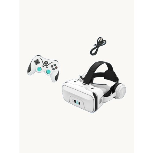 Очки виртуальной реальности STEAR VX-800 Bacharu Plus с наушниками и джойстиком, VR для смартфонов, 3D шлем с геймпадом