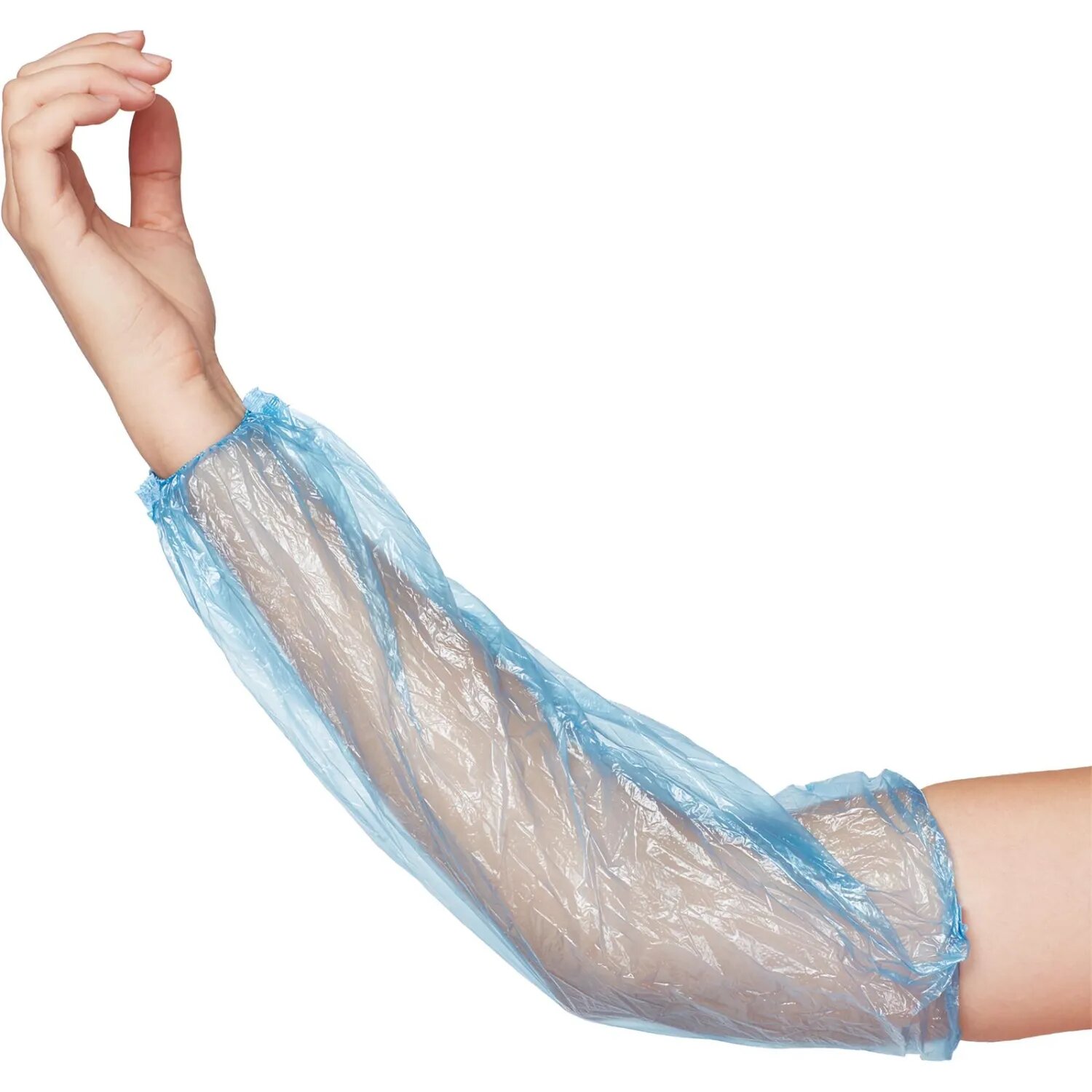 Нарукавники одноразовые п/э, цв. голубой 50 пар/уп.(НАРГ-3/НАРС-3)(100 шт/уп) EleGreen