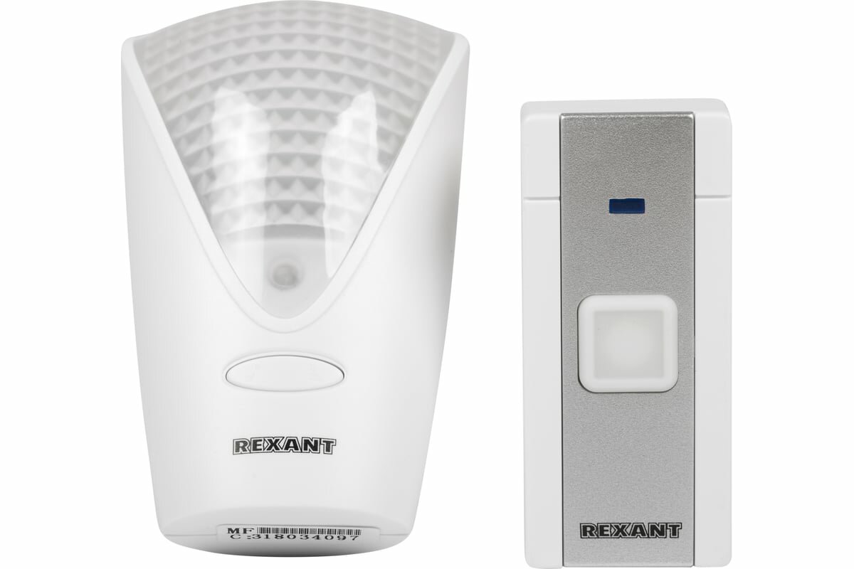 Звонок REXANT RX-7 проводной питание от сети 36 мелодий белый/серый