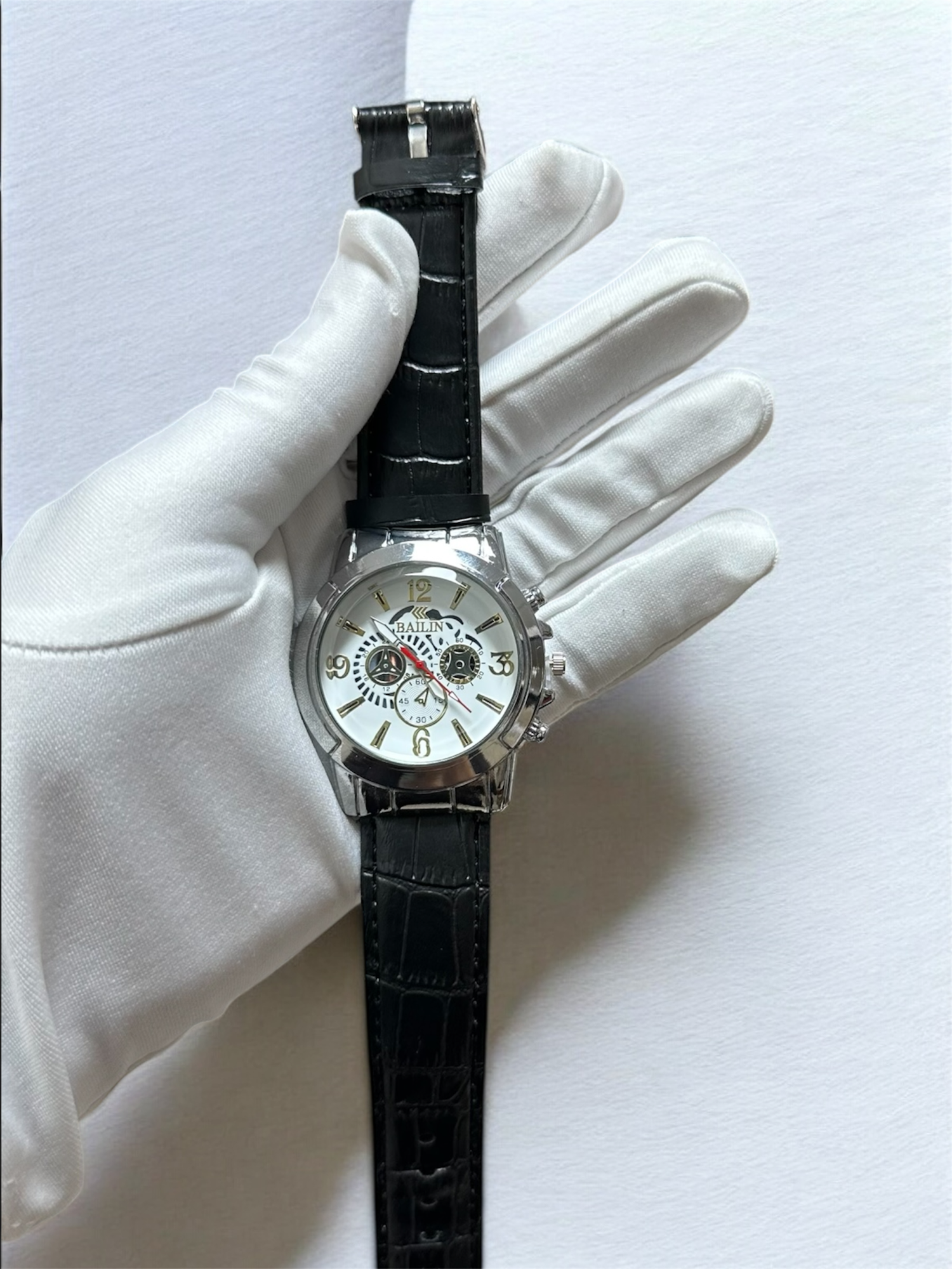 Наручные часы, белый, — фото 1