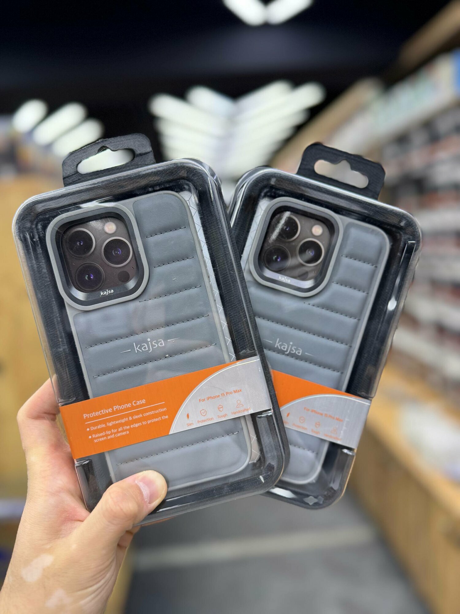 Чехол KAJSA противоударный для iPhone 15 Pro, защитный бампер, стильный дизайн, разноцветный