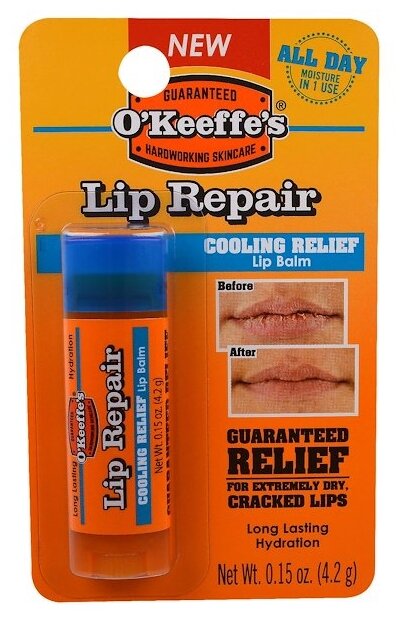 O'Keeffe's Lip Repair охлаждающий бальзам для губ