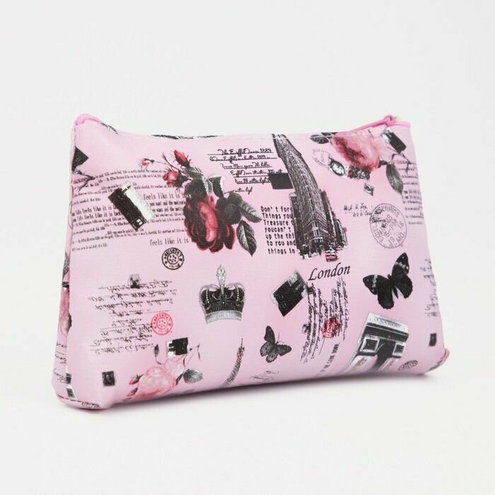 фото Косметичка на молнии, цвет розовый