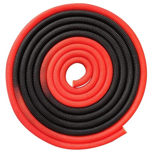 фото Гимнастическая скакалка утяжелённая indigo in166 красно-черный 300 см