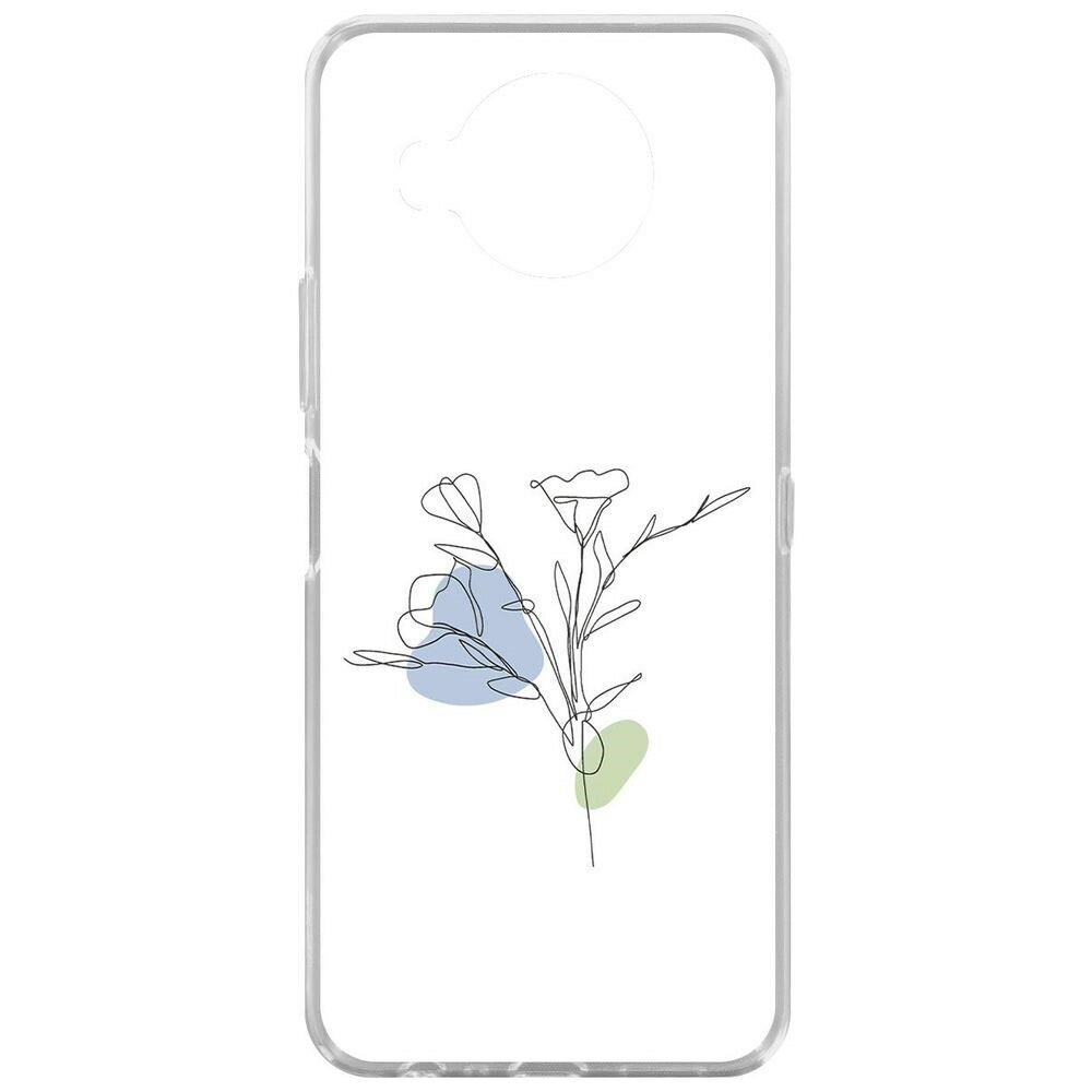 Чехол-накладка Krutoff Clear Case Эустома для Nokia 8.3 5G