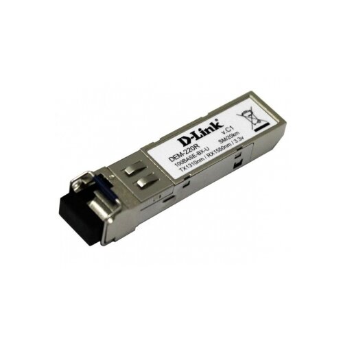 SFP трансивер D-Link 220R/20KM/A1A 1000base bx wdm bi directional sfp module tx 1310 nm and rx 1550 nm 1 lc simplex port up to 2 km transmission distance in 9 125 m smf single m