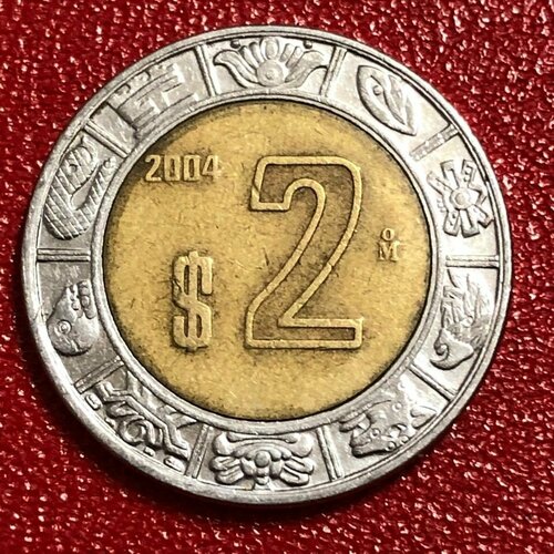 Монета Мексика 2 Песо 2004 год # 5-9 монета мексика 100 песо 1990 год 5 1