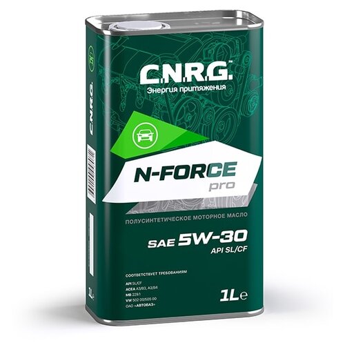 фото Полусинтетическое моторное масло c.n.r.g. n-force pro 5w-30 sl/cf 1 л