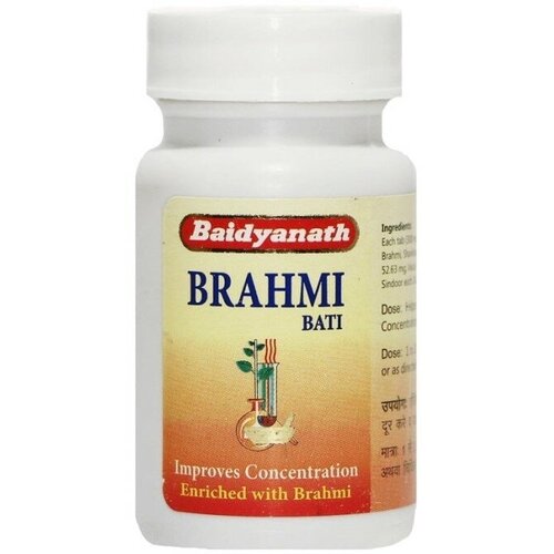 Брами Вати Брахм Байдианат Brahmi Bati Baidyanath для памяти, мозга и нервной системы