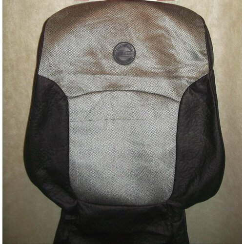 Модельные чехлы на Nissan Bluebird Sylphy 2000-2005 г. (черная замша по бокам и сзади/серый велюр_точка середина))