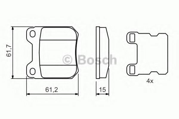 Колодки тормозные дисковые зад Bosch 0 986 490 500