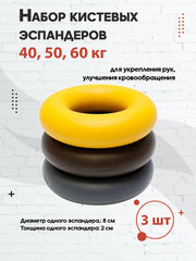 Набор кистевых эспандеров Fortius 3 шт. (40, 50, 60 кг)
