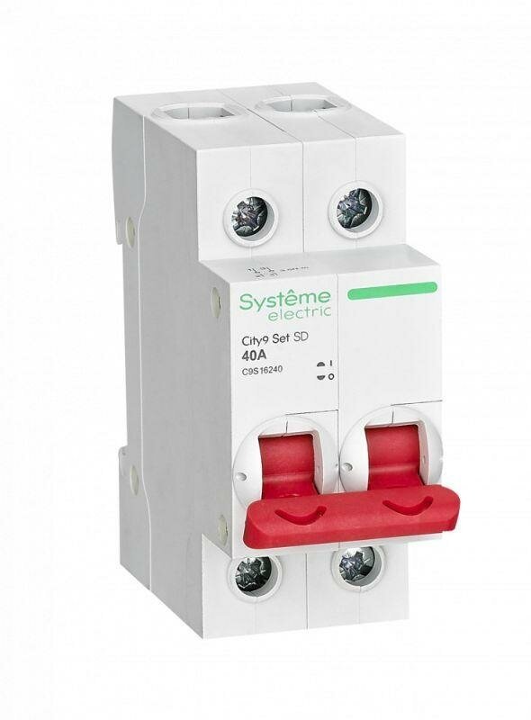 Выключатель нагрузки 2п 40А 400В City9 Set C9S16240 Systeme Electric