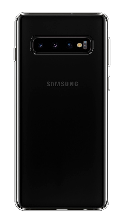 Силиконовый чехол на Samsung Galaxy S10 Plus / Самсунг Галакси S10 Плюс, прозрачный