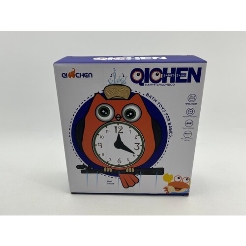 Игрушка для ванной Qi Chen Toys Часы Совушка, FCJ0761022, оранжевый