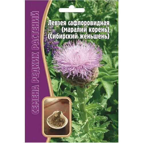 Левзея сафлоровидная (Сибирский женьшень), 1 пакет, семена 10шт, Маралий корень, многолетнее морозостойкое растение, ЧК