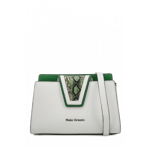 фото 1819 fiato dream кожа белый/зеленый (сумка женская)